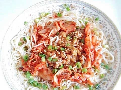 ☆キムチ納豆素麺☆